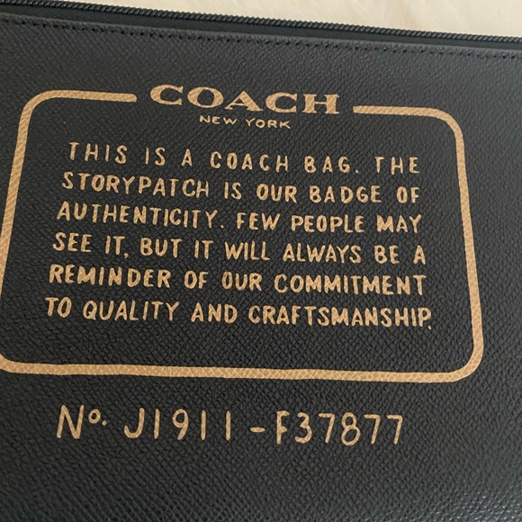 NWOT Black COACH Wristlet Clutch - Picture 6 of 10